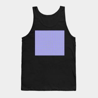 White and Blue Houndstooth Tank Top